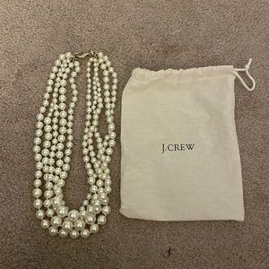 J crew pearl layered necklace